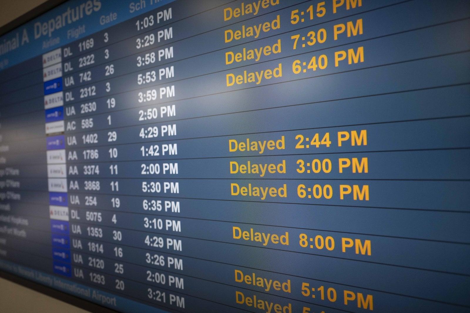 Newark Airport travelers face eight straight days of massive delays
