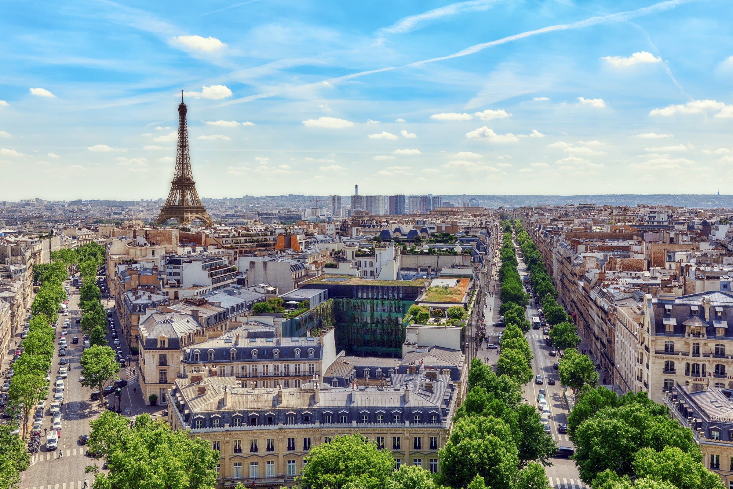 Paris, France with Eiffel Tower in background