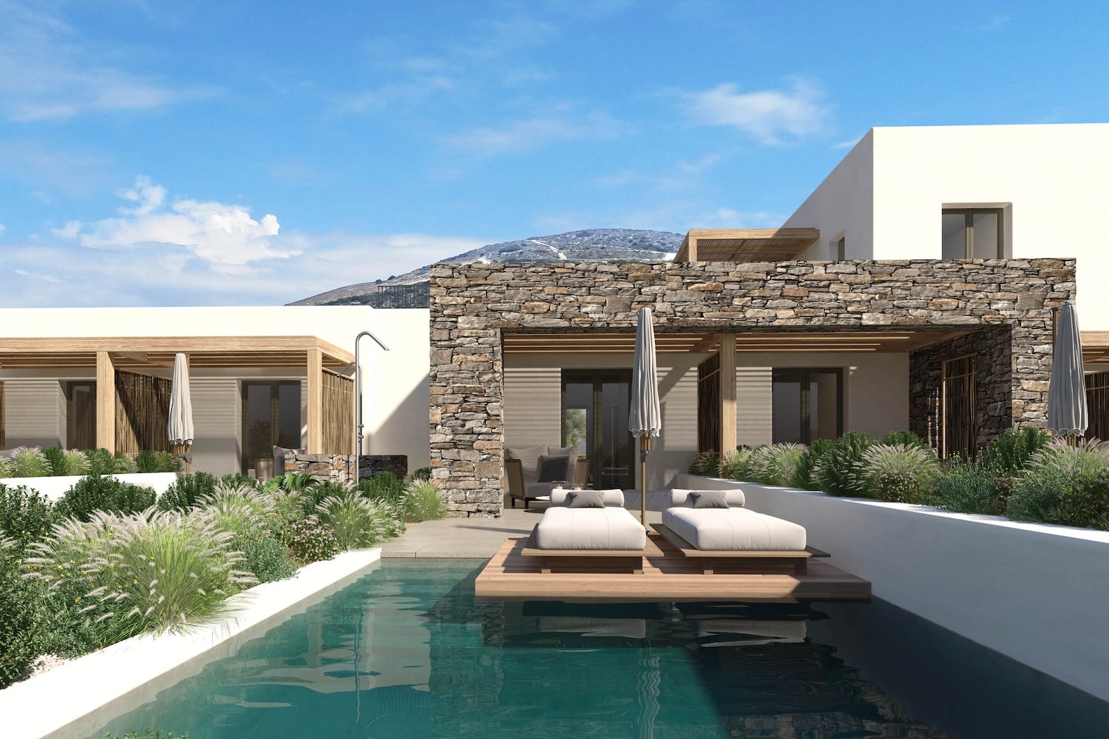 Exterior-Pool-View-Two sunbeds